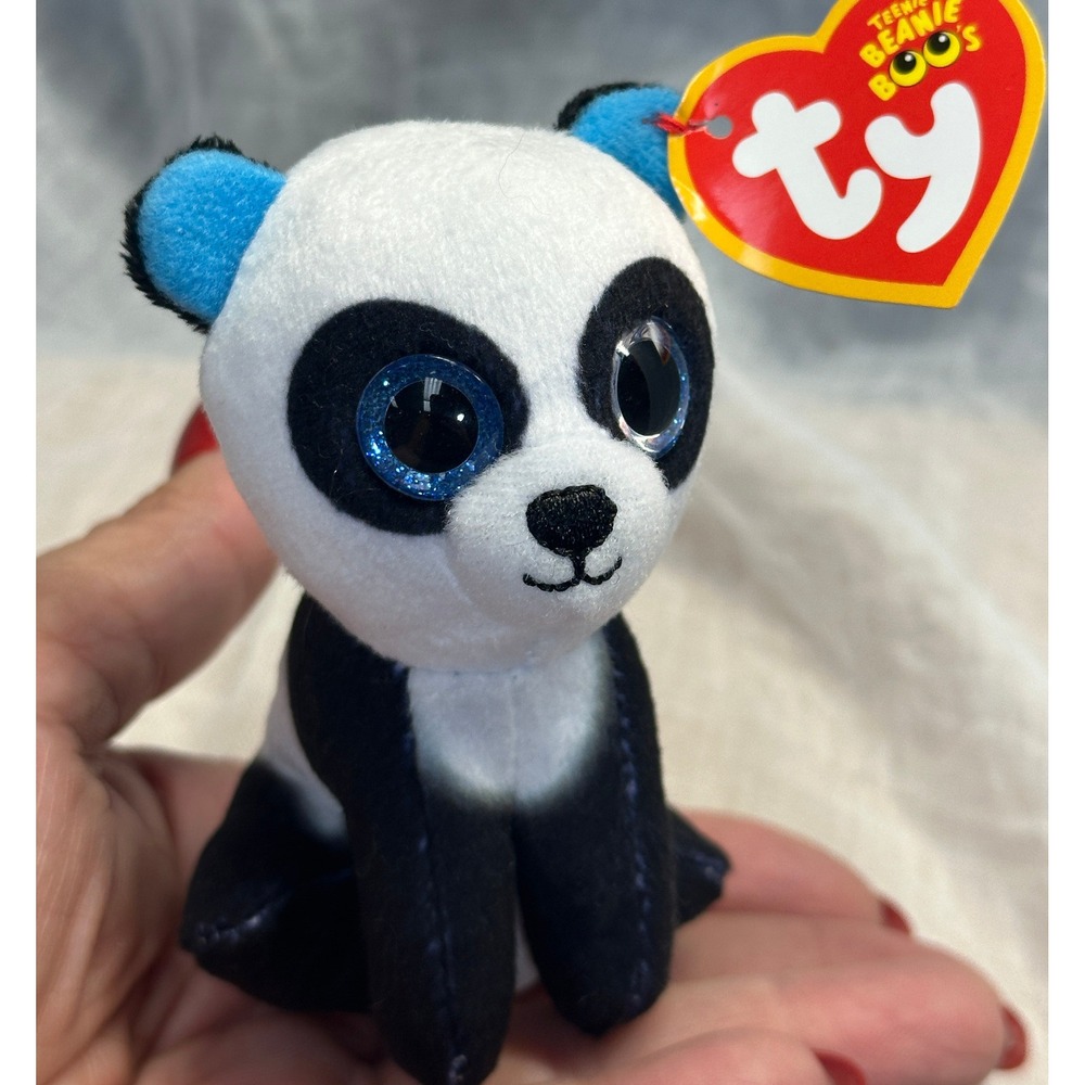 Ty Teenie Beanie Boos Ming the Panda Plush McDonald Happy Meal Toy 2021 Blue Eye